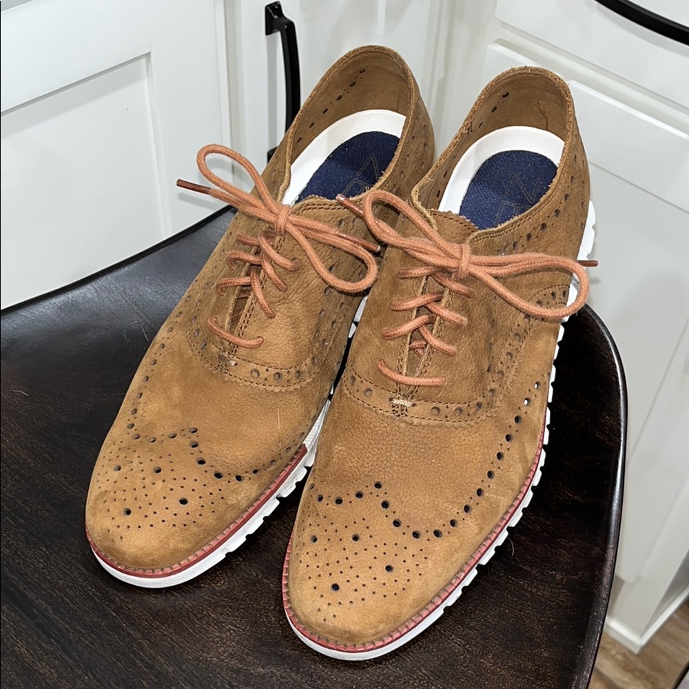 Cole Haan Zero Grand Men's Tan Suede Business Casual Shoes